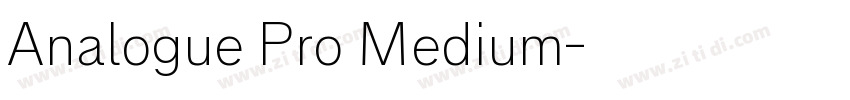 Analogue Pro Medium字体转换